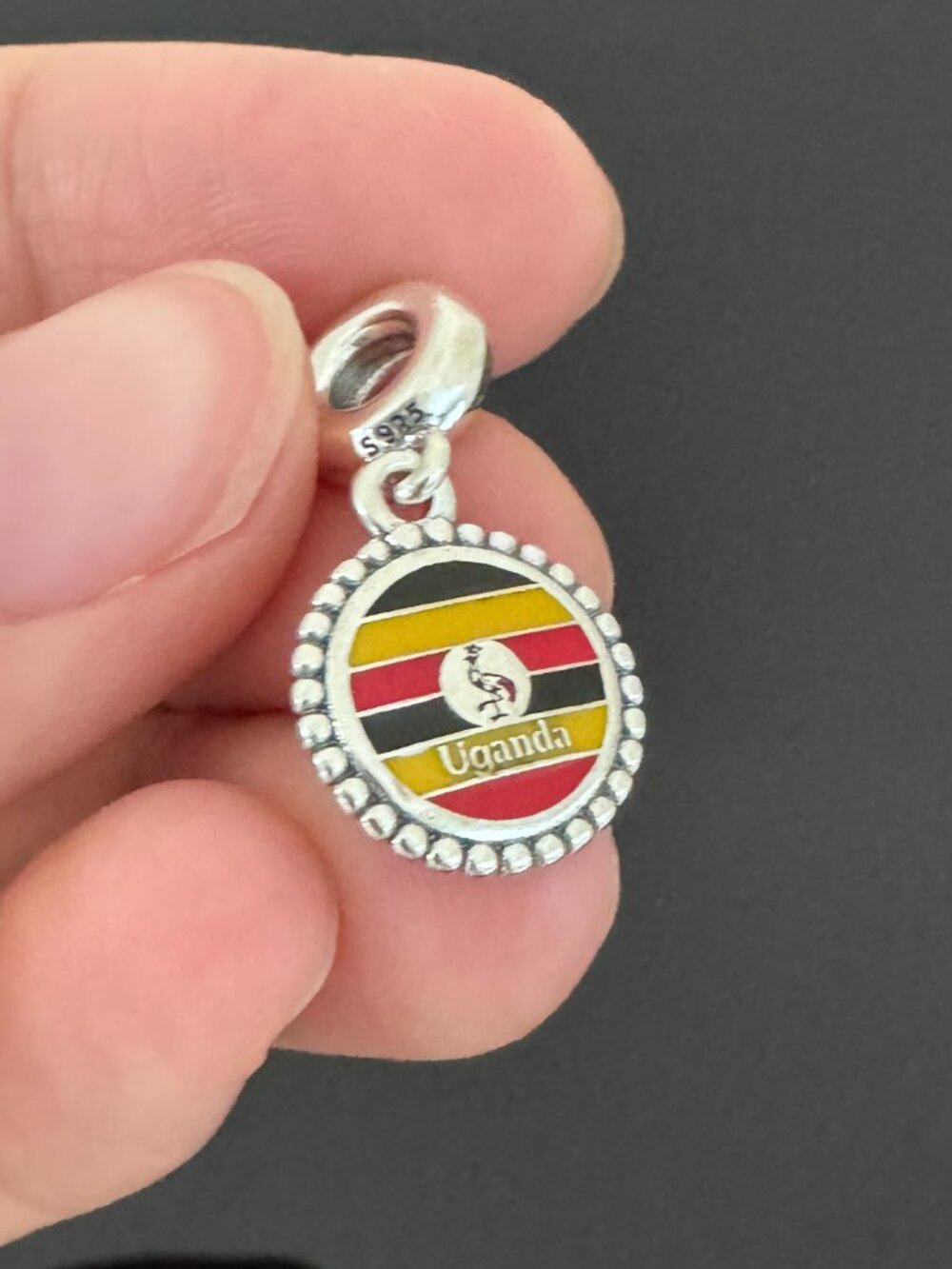 Pandora Uganda Flag  Exclusive Charm